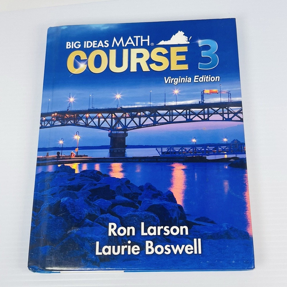 Big Ideas Math Course 3 Virginia Edition, Ron Larson Laurie Boswell VGUC